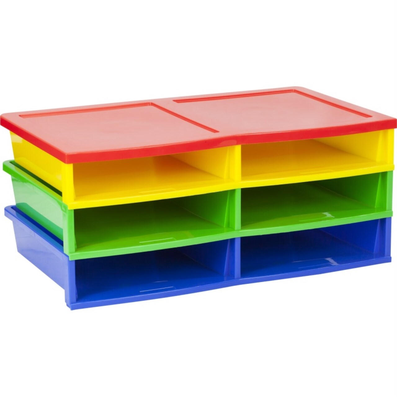 Quick Stack Literature Sorter, 6 Compartments, Multicolored